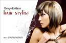 Επαγγελματική κάρτα για Hair StylistΑναδείξτε την τέχνη και τη δημιουργικότητά σας με αυτήν την εντυπωσιακή επαγγελματική κάρτα για Hair Stylist. Το σχέδιο συνδυάζει κομψότητα και ζωντάνια, χρησιμοποιώντας μια παλέτα χρωμάτων που περιλαμβάνει απαλή ροζ και έντονο μαύρο, δημιουργώντας μια εξαιρετική αντίθεση που προσελκύει το βλέμμα. Η σύγχρονη γραμματοσειρά προσθέτει μια αίσθηση φρεσκάδας, ενώ τα χαρακτηριστικά στοιχεία του hair styling, όπως οι ψαλίδες και οι βούρτσες, διακοσμούν κομψά την κάρτα.Αυτή η κάρτα αποπνέει επαγγελματισμό και αξιοπιστία, στοιχεία που είναι καίρια για τον τομέα της κομμωτικής. Θέτει τις βάσεις για μια θετική εντύπωση σε πελάτες και συνεργάτες, αποδεικνύοντας ότι όλος ο σχεδιασμός έχει γίνει με προσοχή και έμφαση στη λεπτομέρεια.Με τη δυνατότητα προσθήκης στοιχείων όπως όνομα, τηλέφωνο και λογότυπο, μπορείτε να κάνετε την κάρτα σας μοναδική και προσαρμοσμένη στις ανάγκες σας. Αυτή η προσαρμοστικότητα την καθιστά ιδανική για επαγγελματίες του κλάδου, επιτρέποντας την προβολή των υπηρεσιών κόμμωσης με τον καλύτερο δυνατό τρόπο.Η κάρτα διασφαλίζει ότι θα ξεχωρίσετε σε κάθε επαγγελματικό περιβάλλον, διευκολύνοντας τη διαδικασία γνωριμίας και αφήνοντας μια θετική εντύπωση στους πελάτες σας. Επαγγελματικές κάρτες όπως αυτή είναι το βήμα προς έναν φιλόδοξο επαγγελματία.Μπορείτε να κάνετε όποιες αλλαγές θέλετε μέσω του online σχεδιαστικού εργαλείου.