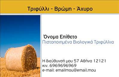 Επαγγελματική κάρτα για Βιολόγο προϊόντων: Αυτή η επαγγελματική κάρτα εκπέμπει μια φρέσκια και φυσική αίσθηση που ταιριάζει απόλυτα στον κόσμο των βιολογικών προϊόντων. Με μια κομψή διάταξη, τα χρώματα της γης και το πράσινο που κυριαρχούν, η κάρτα ξεχειλίζει από ζωή και αυθεντικότητα. Η καθαρή γραμματοσειρά και η ισορροπημένη τοποθέτηση των στοιχείων δημιουργούν μια αρμονική ισορροπία που εντυπωσιάζει από την πρώτη ματιά.Η σχεδίαση της κάρτας αντανακλά τον επαγγελματισμό και την αξιοπιστία που απαιτεί το επάγγελμα των βιολόγων προϊόντων. Καθιστά τη διαφορά τους με έναν δυναμικό χαρακτήρα που ενθαρρύνει την εμπιστοσύνη των πελατών. Κάθε εικόνα και στοιχείο που επιλέγεται μιλά για ποιότητα και προσοχή στη λεπτομέρεια, στοιχεία που είναι ζωτικής σημασίας στη βιολογική βιομηχανία.Με δυνατότητα προσαρμογής, μπορείτε εύκολα να προσθέσετε το όνομά σας, το τηλέφωνό σας, το λογότυπό σας και άλλα στοιχεία επικοινωνίας, κάνοντάς την ευέλικτη για τις ανάγκες σας. Αυτό επιτρέπει στους επαγγελματίες να δείχνουν με τον καλύτερο τρόπο τις υπηρεσίες και τα προϊόντα τους, ενισχύοντας την παρουσία τους στην αγορά.Η κάρτα αυτή βοηθά τον επαγγελματία να ξεχωρίσει και να αφήσει θετική εντύπωση στους πελάτες του, μεταφράζοντας την φιλοσοφία των βιολογικών προϊόντων σε έναν κομψό και άμεσο τρόπο.Μπορείτε να κάνετε όποιες αλλαγές θέλετε μέσω του online σχεδιαστικού εργαλείου.