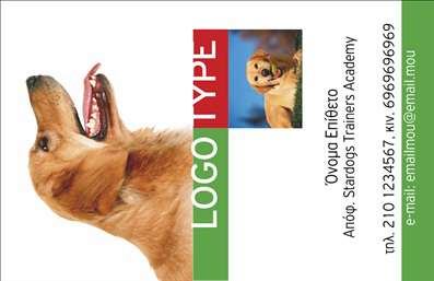 Επαγγελματική κάρτα για επαγγελματίες του χώρου των ζώων: Εξαιρετικά σχεδιασμένη, αυτή η επαγγελματική κάρτα αποπνέει φρεσκάδα και ζωντάνια, ιδανική για κτηνιάτρους, εκπαιδευτές ή καταστήματα κατοικίδιων. Η χρήση φωτεινών χρωμάτων, όπως το πράσινο και το μπλε, προσδίδει μια αίσθηση φυσικότητας και υγείας, προσελκύοντας την προσοχή οποιουδήποτε ενδιαφερόμενου. Στη διάταξη, ο σχεδιασμός είναι αρμονικός, με καθαρές γραμμές και μια γεωμετρική προσέγγιση που υπογραμμίζει την επαγγελματική εικόνα. Η γραμματοσειρά είναι μοντέρνα και ευανάγνωστη, ενώ τα στοιχεία του background περιλαμβάνουν εικονίδια ζώων, προσδίδοντας μια όμορφη ατμόσφαιρα.Η κάρτα αυτή αντανακλά τον επαγγελματισμό και την αξιοπιστία που χαρακτηρίζει τον τομέα των ζώων, διευκολύνοντας την επικοινωνία με πελάτες και συνεργάτες. Η δυνατότητα προσαρμογής είναι εξαιρετική, επιτρέποντας την προσθήκη στοιχείων όπως όνομα, τηλέφωνο, λογότυπο και άλλες πληροφορίες επικοινωνίας, ώστε κάθε επαγγελματίας να μπορεί να την εξατομικεύσει ανάλογα με τις ανάγκες του.Επιπλέον, οι επαγγελματικές κάρτες αυτές είναι ιδανικές για να προβάλουν τις υπηρεσίες ή τα προϊόντα σας, όπως κτηνιατρικές υπηρεσίες, προϊόντα για κατοικίδια ή εκπαιδευτικά μαθήματα. Θα βοηθήσουν τον επαγγελματία να ξεχωρίσει και να αφήσει μια θετική εντύπωση στους πελάτες του.Μπορείτε να κάνετε όποιες αλλαγές θέλετε μέσω του online σχεδιαστικού εργαλείου.