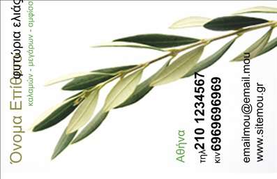 Επαγγελματική κάρτα για Παραγωγή ΕλαιόλαδουΑναδείξτε την επιχείρησή σας με αυτή την εντυπωσιακή επαγγελματική κάρτα που έχει σχεδιαστεί ειδικά για την παραγωγή ελαιόλαδου. Το συνολικό σχέδιο της κάρτας συνδυάζει φυσικά χρώματα, όπως οι πράσινες και χρυσές αποχρώσεις, που παραπέμπουν στην ποιότητα και την αγνότητα του προϊόντος σας. Η διάταξη είναι καθαρή και ευκολοδιάβαστη, με κομψές γραμματοσειρές που προσδίδουν επαγγελματισμό και αίσθηση εμπιστοσύνης.Το σχέδιο της κάρτας αποπνέει αξιοπιστία και σοβαρότητα, στοιχεία που είναι κρίσιμα για την εικόνα σας στην αγορά του ελαιολάδου. Οι λεπτομέρειες που περιλαμβάνονται, όπως το λογότυπο και τα στοιχεία επικοινωνίας, θα σας βοηθήσουν να ξεχωρίσετε και να δημιουργήσετε μια θετική εντύπωση στους πελάτες.Η προσαρμοστικότητα αυτού του template σας επιτρέπει να προσθέσετε εύκολα το όνομά σας, τον αριθμό τηλεφώνου και άλλα στοιχεία επικοινωνίας. Επιπλέον, μπορείτε να παρουσιάσετε τις ποιοτικές υπηρεσίες ή τα προϊόντα της επιχείρησής σας με όμορφο και επαγγελματικό τρόπο.Αυτή η επαγγελματική κάρτα σας παρακολουθεί να ξεχωρίζετε από τον ανταγωνισμό και να εντυπωσιάζετε τους πελάτες σας σε κάθε συνάντηση. Μπορείτε να κάνετε όποιες αλλαγές θέλετε μέσω του online σχεδιαστικού εργαλείου.