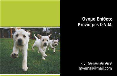 Επαγγελματικές κάρτες - Κτηνιατροι - Κωδ.:101801