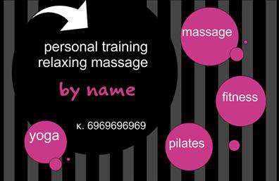Επαγγελματική κάρτα για Personal Trainers: Αυτή η εντυπωσιακή επαγγελματική κάρτα συνδυάζει μοναδικά στοιχεία σχεδίασης για να αναδείξει την προσωπικότητά σας ως personal trainer. Το κομψό και σύγχρονο design ενσωματώνει ζωηρά χρώματα που εκφράζουν ενέργεια και δυναμισμό, ιδανικά για το επαγγελματικό σας πεδίο. Η μοναδική διάταξη προσφέρει μια καθαρή και οργανωμένη εμφάνιση, ενώ η σύγχρονη γραμματοσειρά εξασφαλίζει την ευανάγνωστη παρουσία των στοιχείων σας.Η σχεδίαση της κάρτας αντανακλά τον επαγγελματισμό και την αξιοπιστία που απαιτεί ο τομέας του fitness. Κάθε λεπτομέρεια έχει εξεταστεί προσεκτικά ώστε να δημιουργηθεί μια κάρτα που υποδηλώνει την ειδικότητά σας και εμπνέει εμπιστοσύνη στους πιθανούς πελάτες.Ένα ακόμα πλεονέκτημα αυτής της κάρτας είναι η ευχρηστία της. Μπορείτε εύκολα να προσθέσετε το όνομά σας, το τηλέφωνό σας, το λογότυπό σας και άλλα στοιχεία επικοινωνίας, κάνοντάς την ιδανική για κάθε προσωπική ή επαγγελματική χρήση.Αν είναι απαραίτητο, η κάρτα μπορεί να ενσωματώσει λεπτομέρειες για τις υπηρεσίες σας, όπως προγράμματα εκπαίδευσης ή ειδικές προσφορές, ενισχύοντας έτσι τη δυνατότητα σύνδεσης με τους πελάτες σας.Αυτή η επαγγελματική κάρτα θα σας βοηθήσει να ξεχωρίσετε στον τομέα σας, αφήνοντας μια θετική εντύπωση. Μπορείτε να κάνετε όποιες αλλαγές θέλετε μέσω του online σχεδιαστικού εργαλείου.